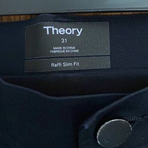- MENS Theory Size 31 NAVY Slim Fit Pants